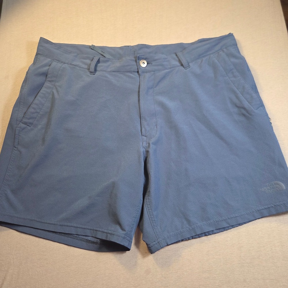 The North Face Mens Blue Hiking Shorts Size 38 Stretch Trail Outdoor